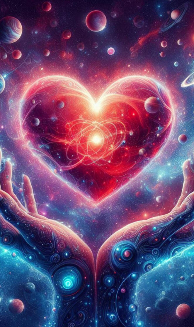 Galactic Heartbeat: Cosmic Love in the Universe