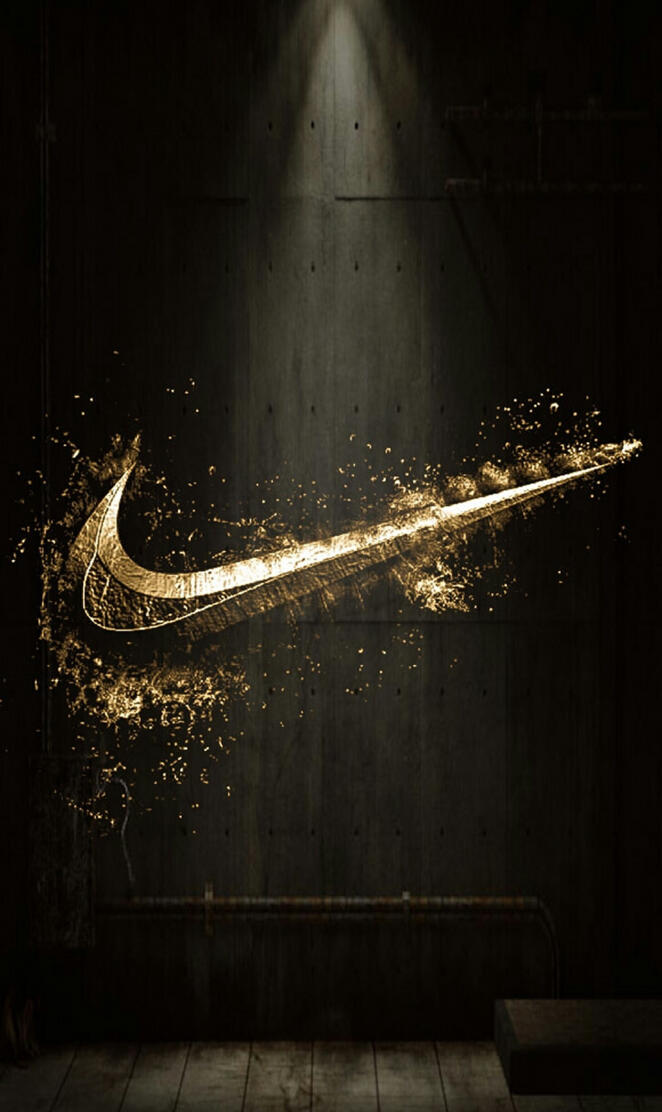 Gold nike tick 3d