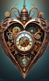 a clock with a weather vane