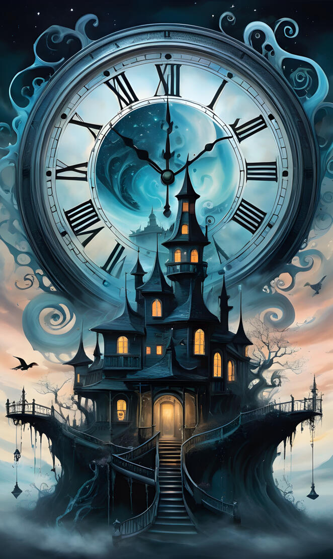 a large clock on a tower