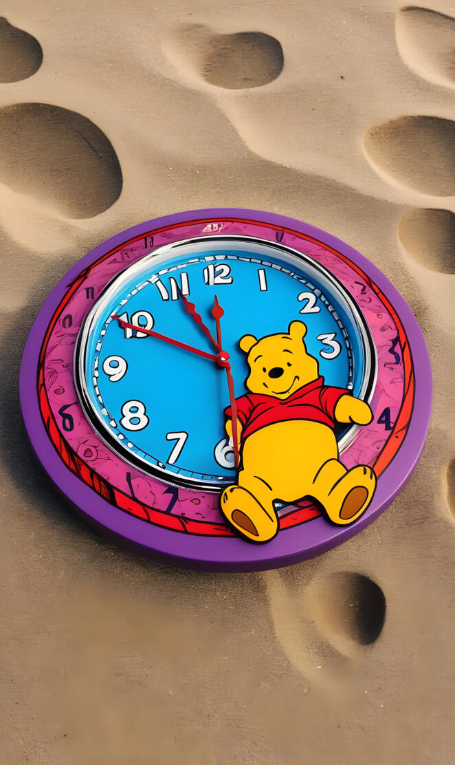 a clock on the floor