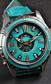 Diver watch with patina