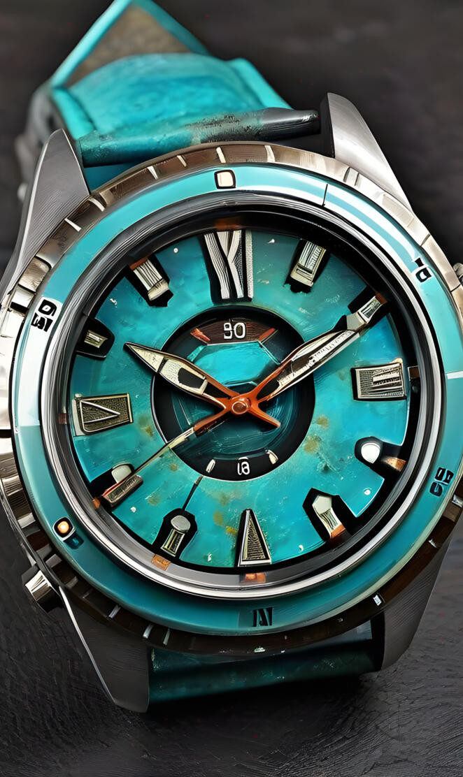 Diver watch with patina
