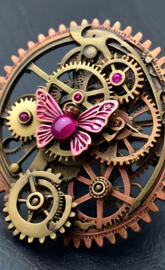 steampunk pink butterfly