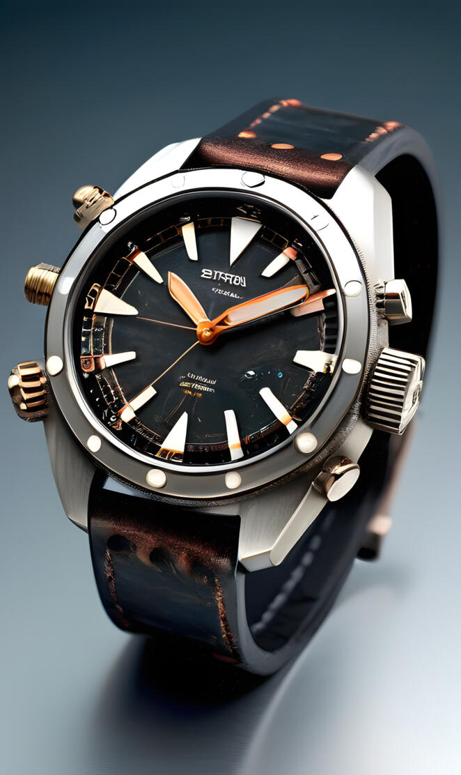 Dive watch with patina