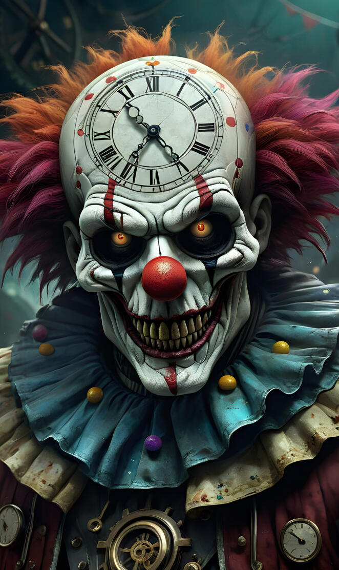 CREEPY CLOWN, CLOCK WORKS
