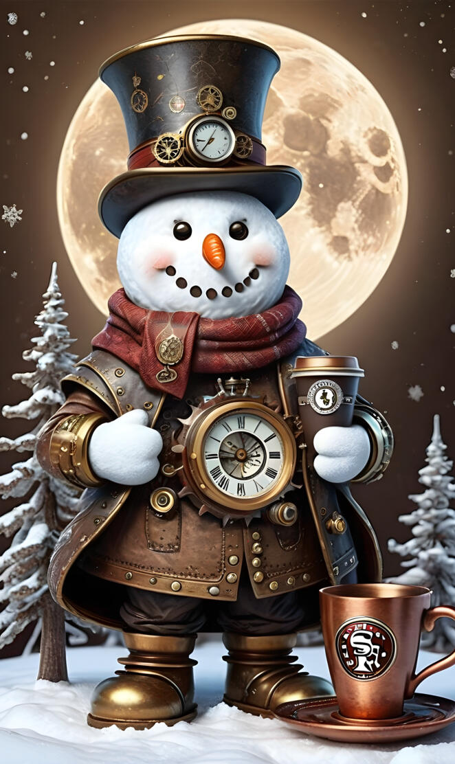 stempunk 49ers snowman