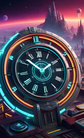 a large clock on a tower