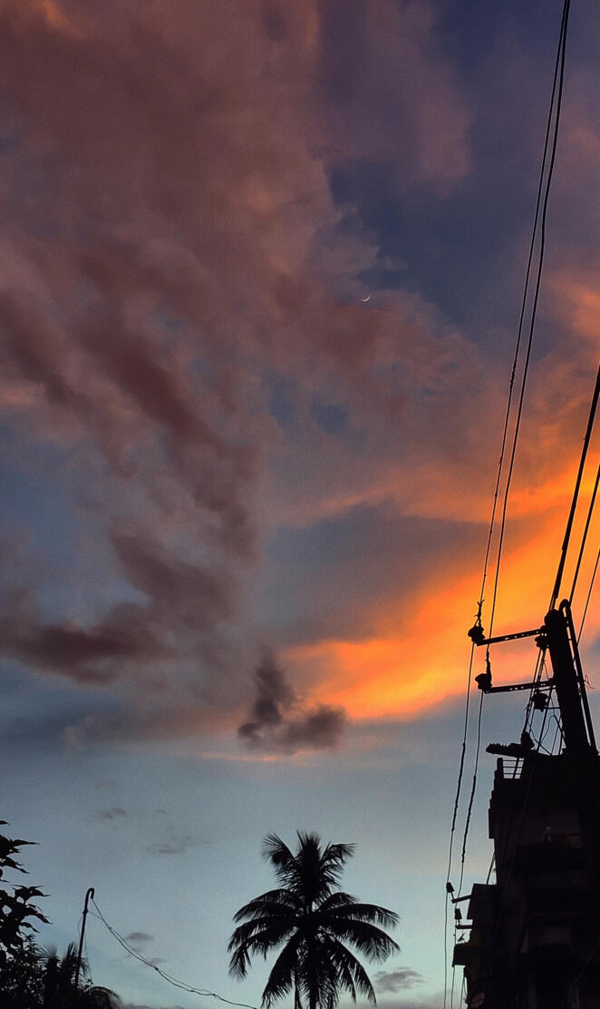 Aesthetic sunset view