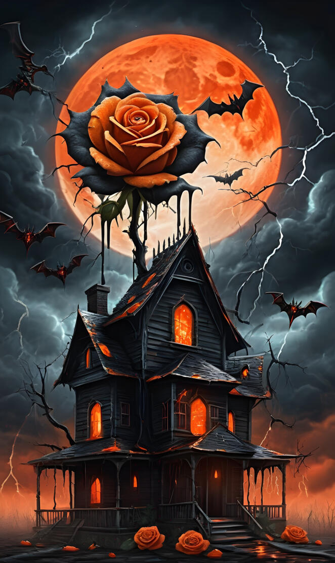 It's Alive! Giant Halloween Rose on the Loose!