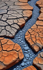 a drying riverbed
