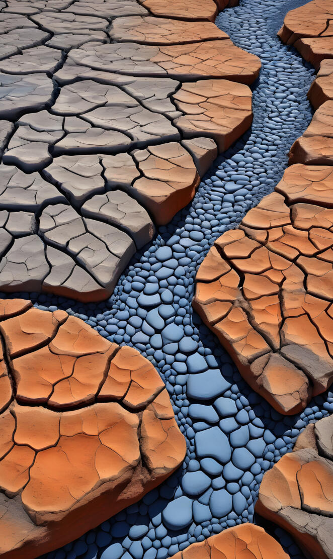 a drying riverbed