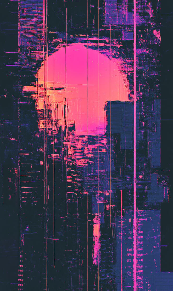 Retro Glitch Screen Wallpaper