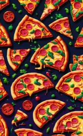Pixel Art Pizza Wallpaper