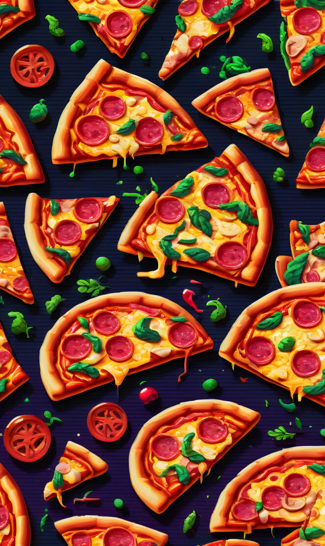Pixel Art Pizza Wallpaper