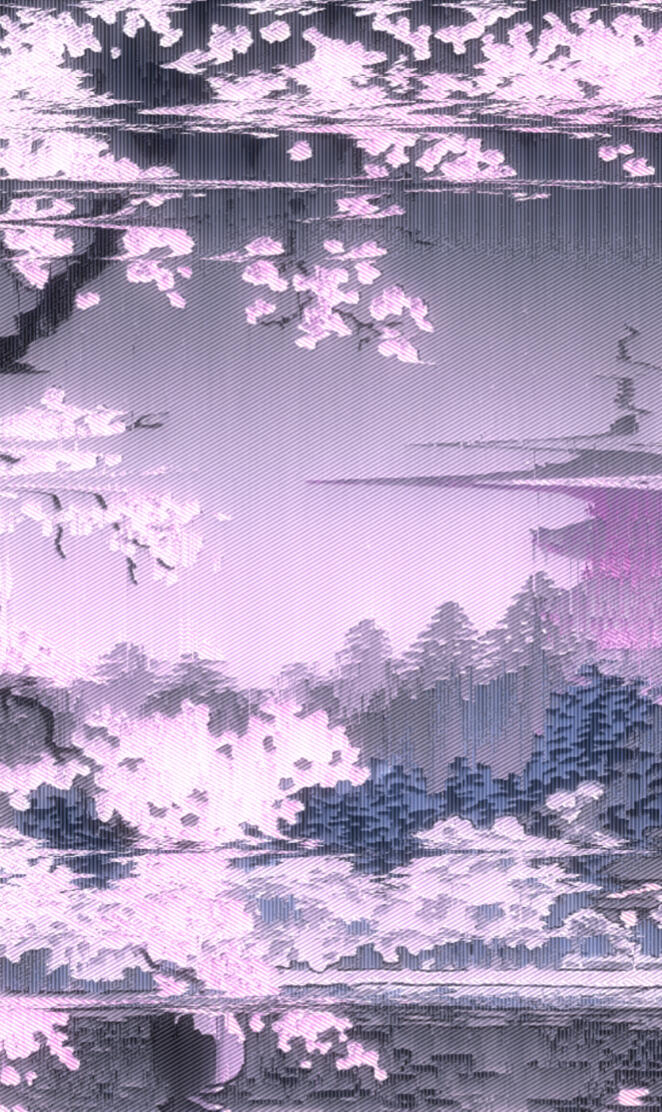 blossom glitch art