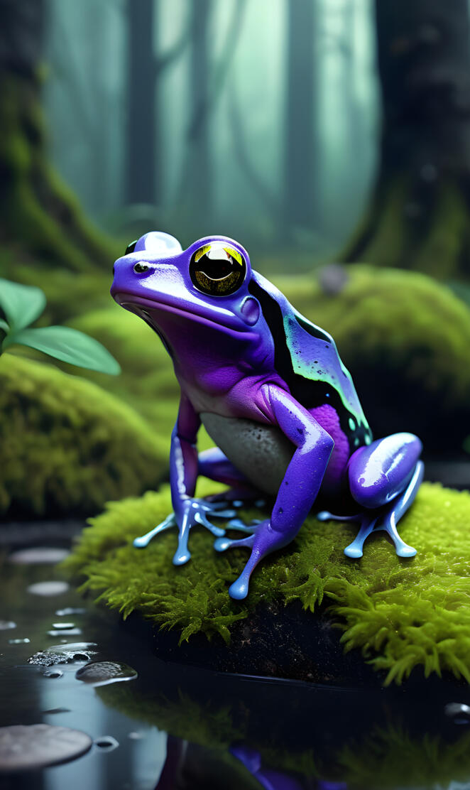 Dart Frog on Moss