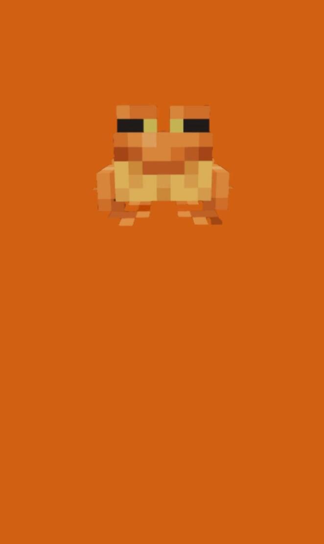 Orange Minecraft Frog