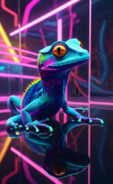 Neon gecko