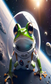 Baby Frog In Space