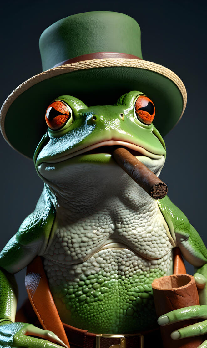 cigar smoking toad
