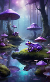 purple frogs