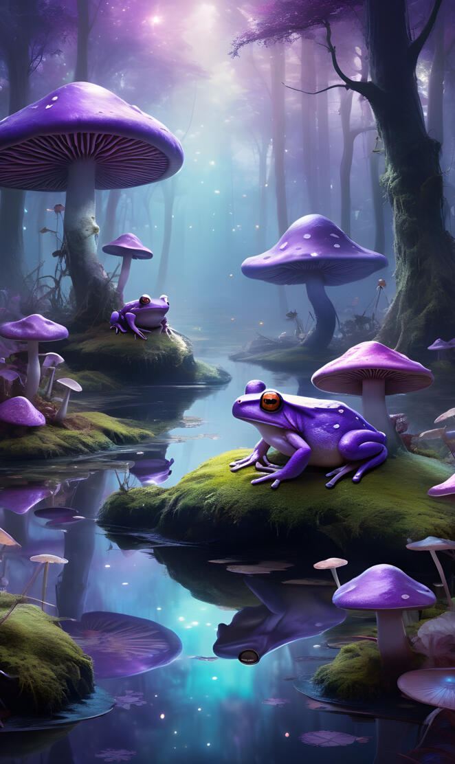 purple frogs
