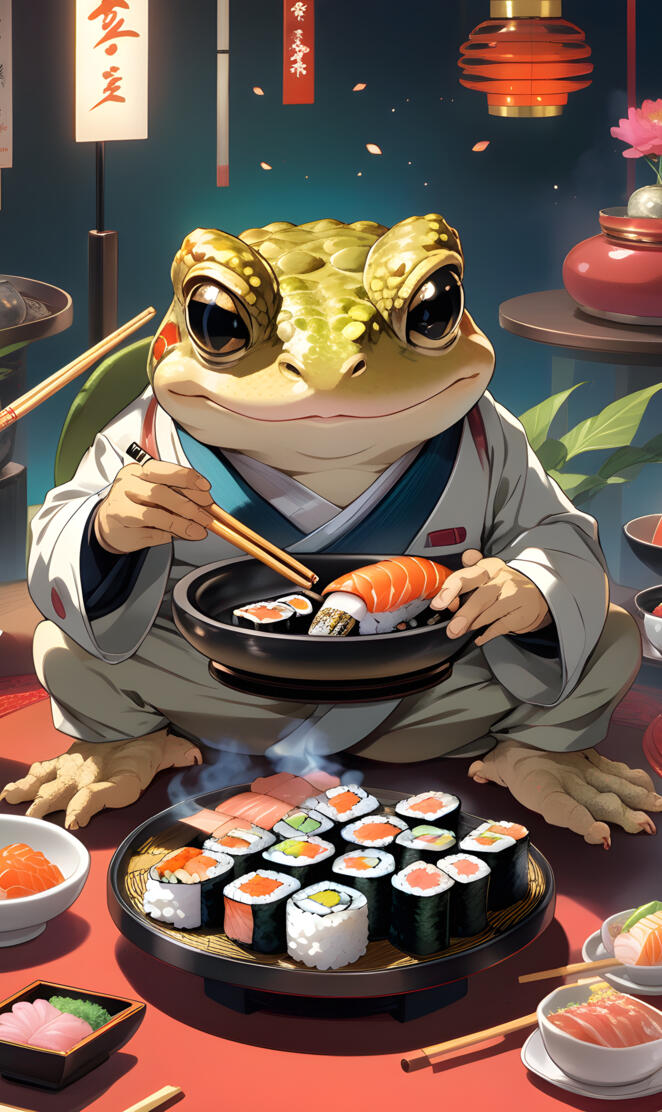 sushi frog