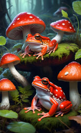red frogs
