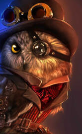 Steampunk owl