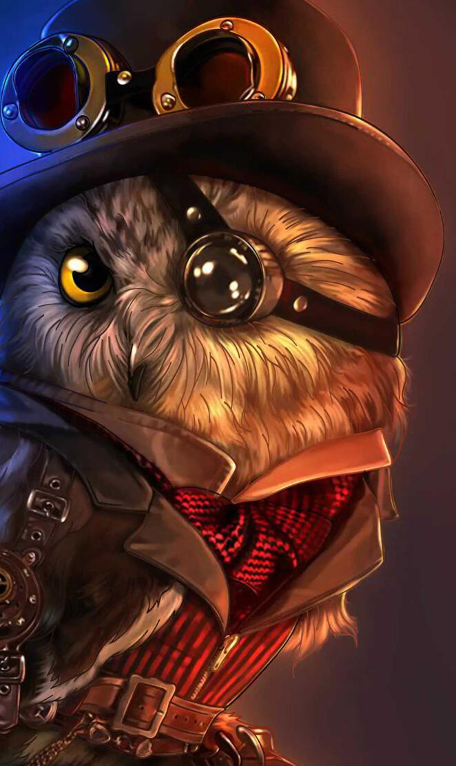 Steampunk owl
