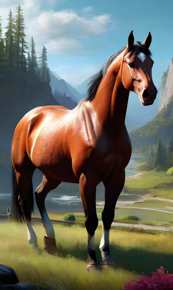 a horse standing in a field