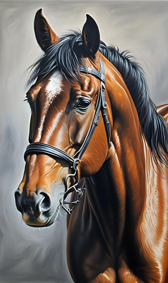 a horse with a halter