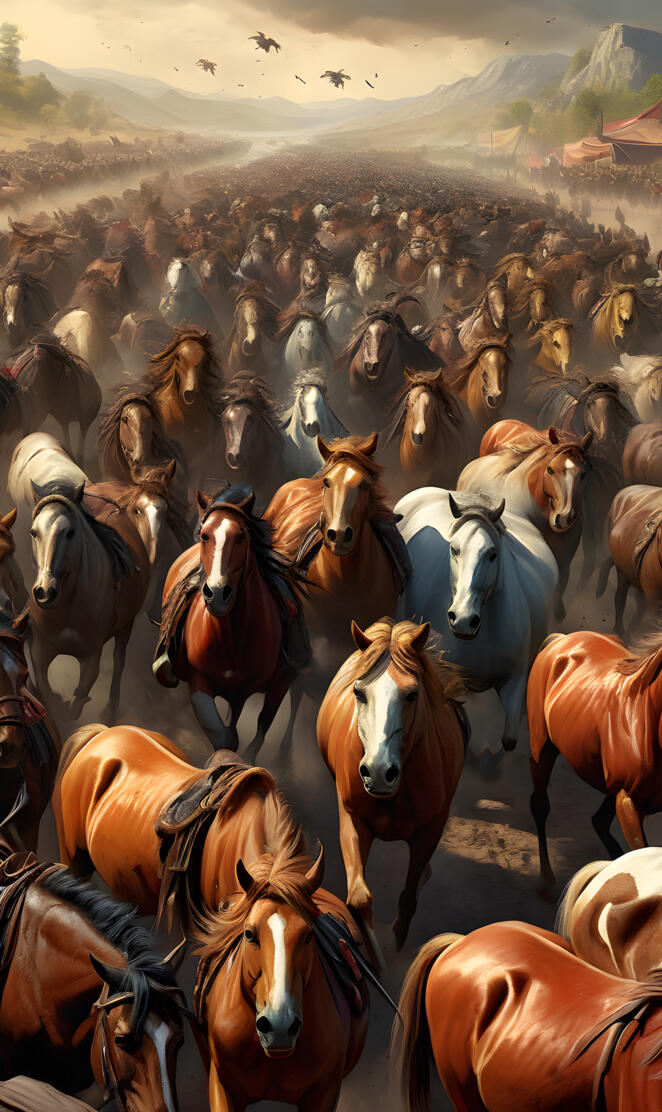 Horse stampede