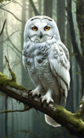 an owl sitting on a branch