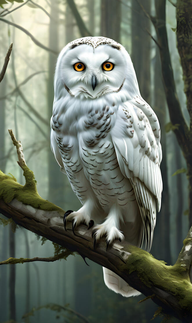an owl sitting on a branch