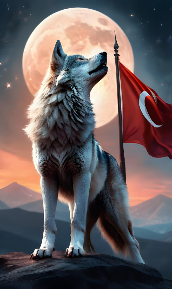 Kurt ve Türk Bayrağı