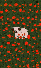 Flower cow aesthetic