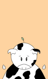 sad cow wallpaper