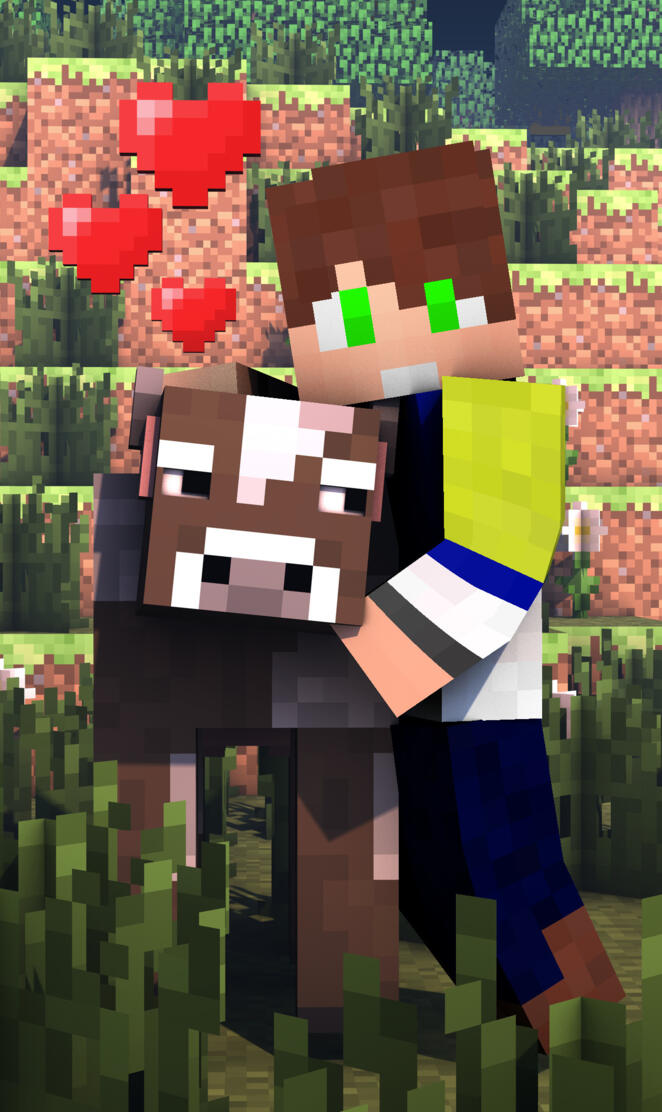 Minecraft Cow and FB