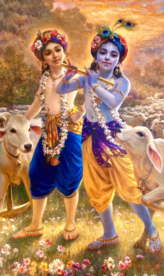 Krishna and Balram