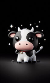 Cute kawaii cow
