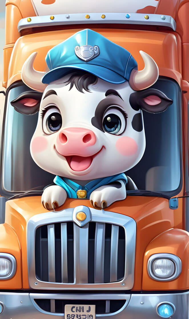 Cow truck driver