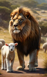 The lion of judah, The scraficed lamb