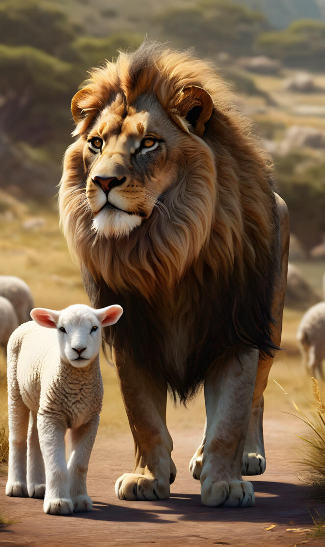 The lion of judah, The scraficed lamb