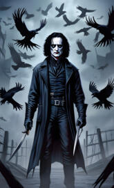 Edgar Allen Poe as The Crow