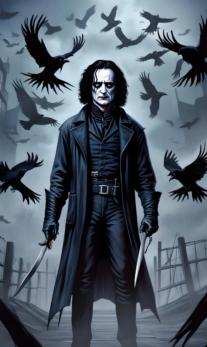 Edgar Allen Poe as The Crow