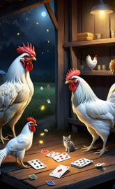 a group of chickens on a table