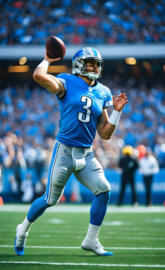 a football player throwing a football