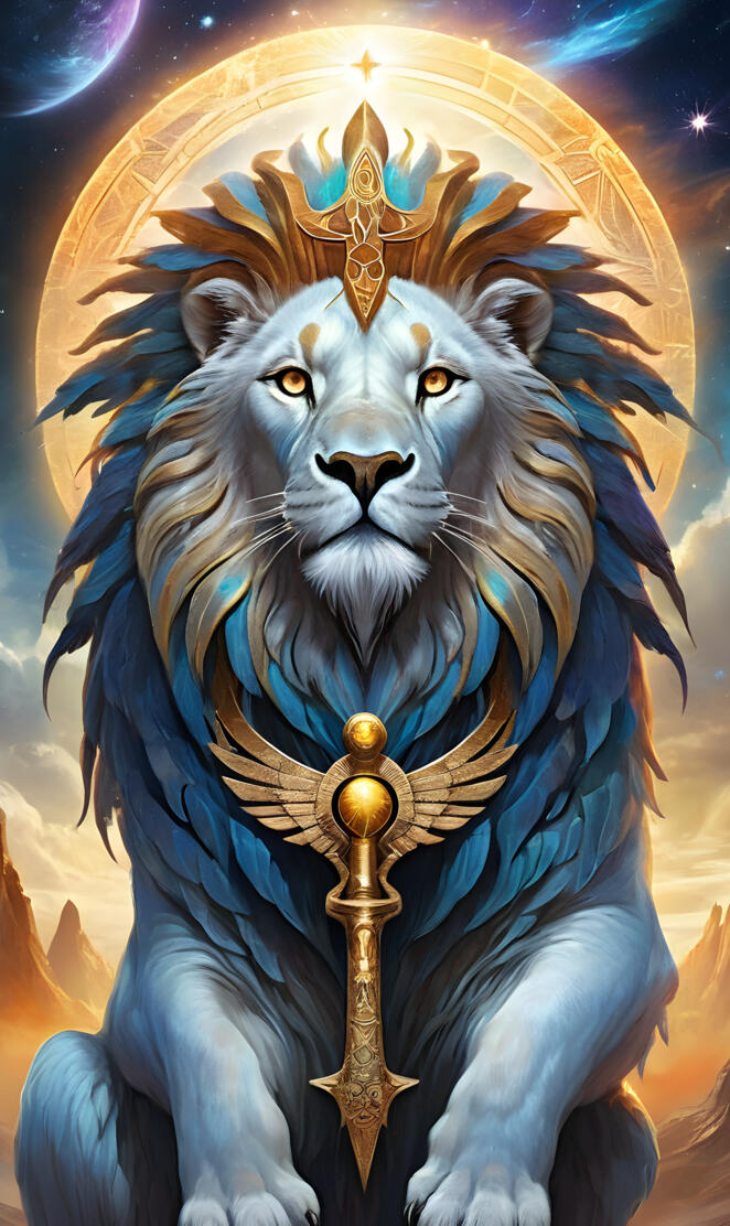 Lion king Egypt Ankh